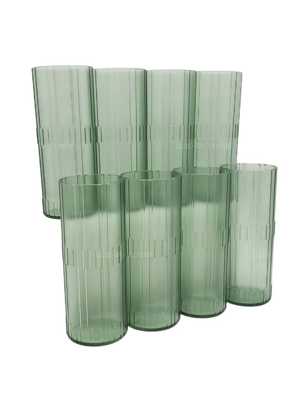 Set of 8 Hearth & Hand with Magnolia Green Plastic Tumblers Glasses 16oz